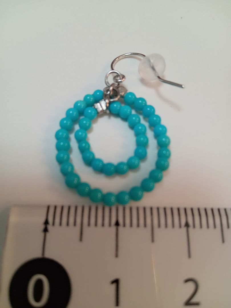 K18WGタ−コイズピアス