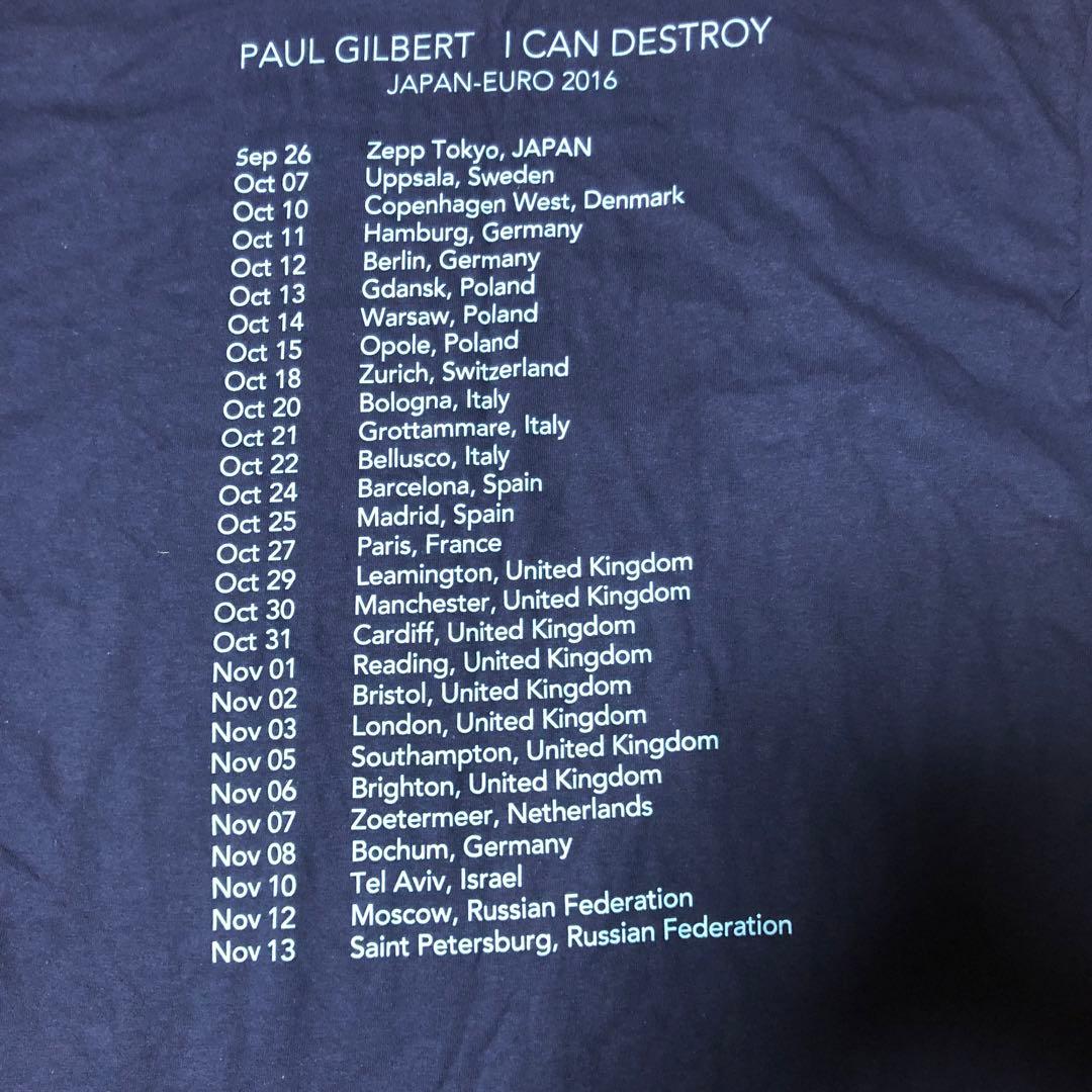 新品未使用 ポール・ギルバート Paul gilbert ライブ ツアー2016