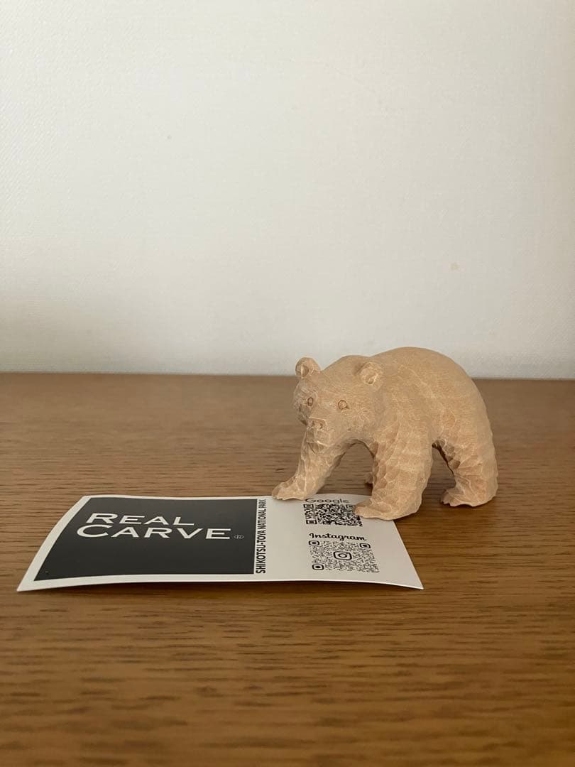 栗田民芸店　木彫り熊　無印良品福缶