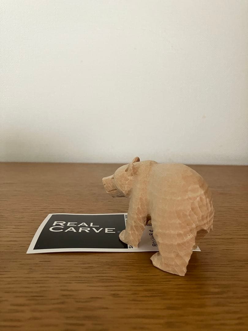 栗田民芸店　木彫り熊　無印良品福缶