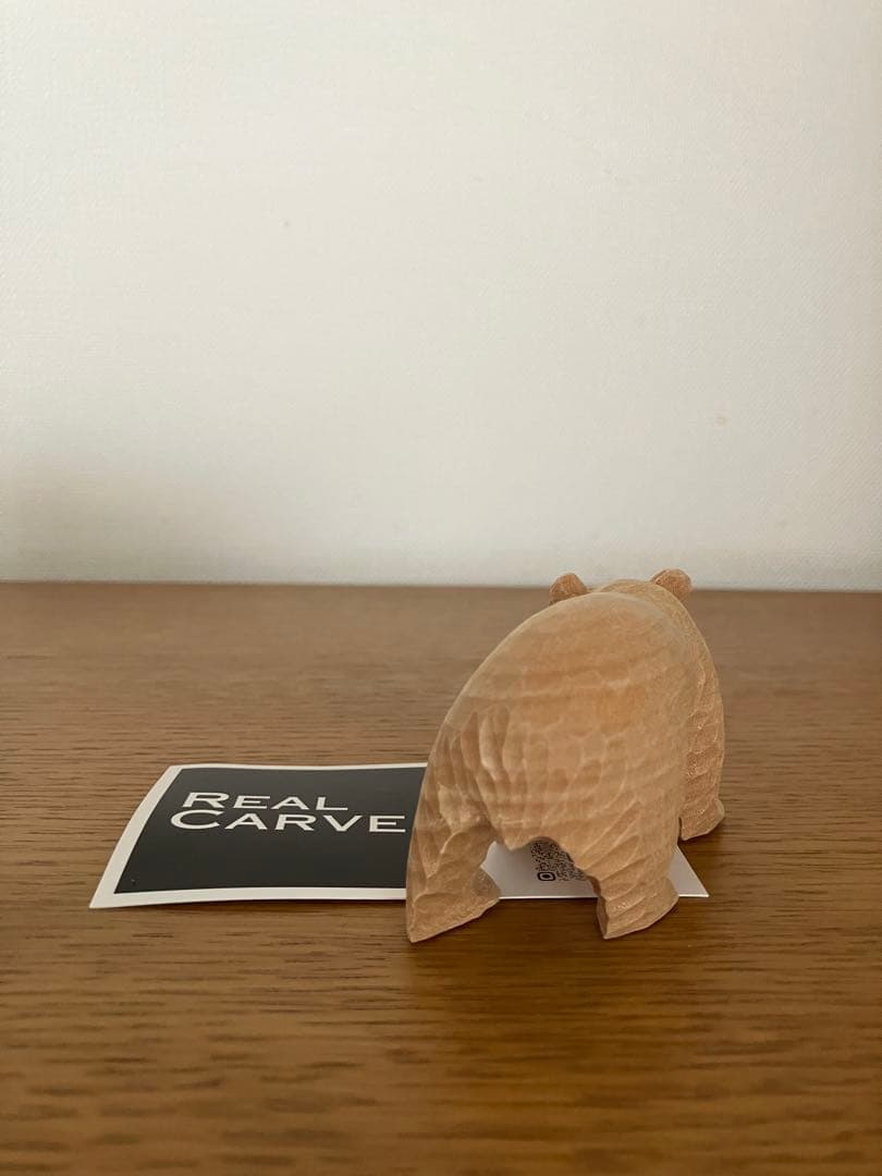 栗田民芸店　木彫り熊　無印良品福缶