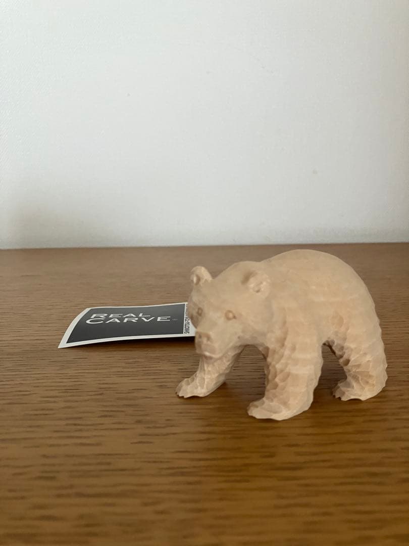 栗田民芸店　木彫り熊　無印良品福缶