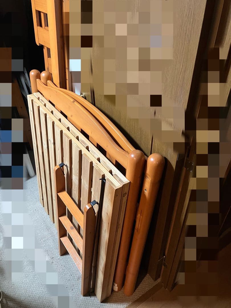 （2/28土〜3/1日にお届けできます）ニトリ天然木ミドルロフトベッド