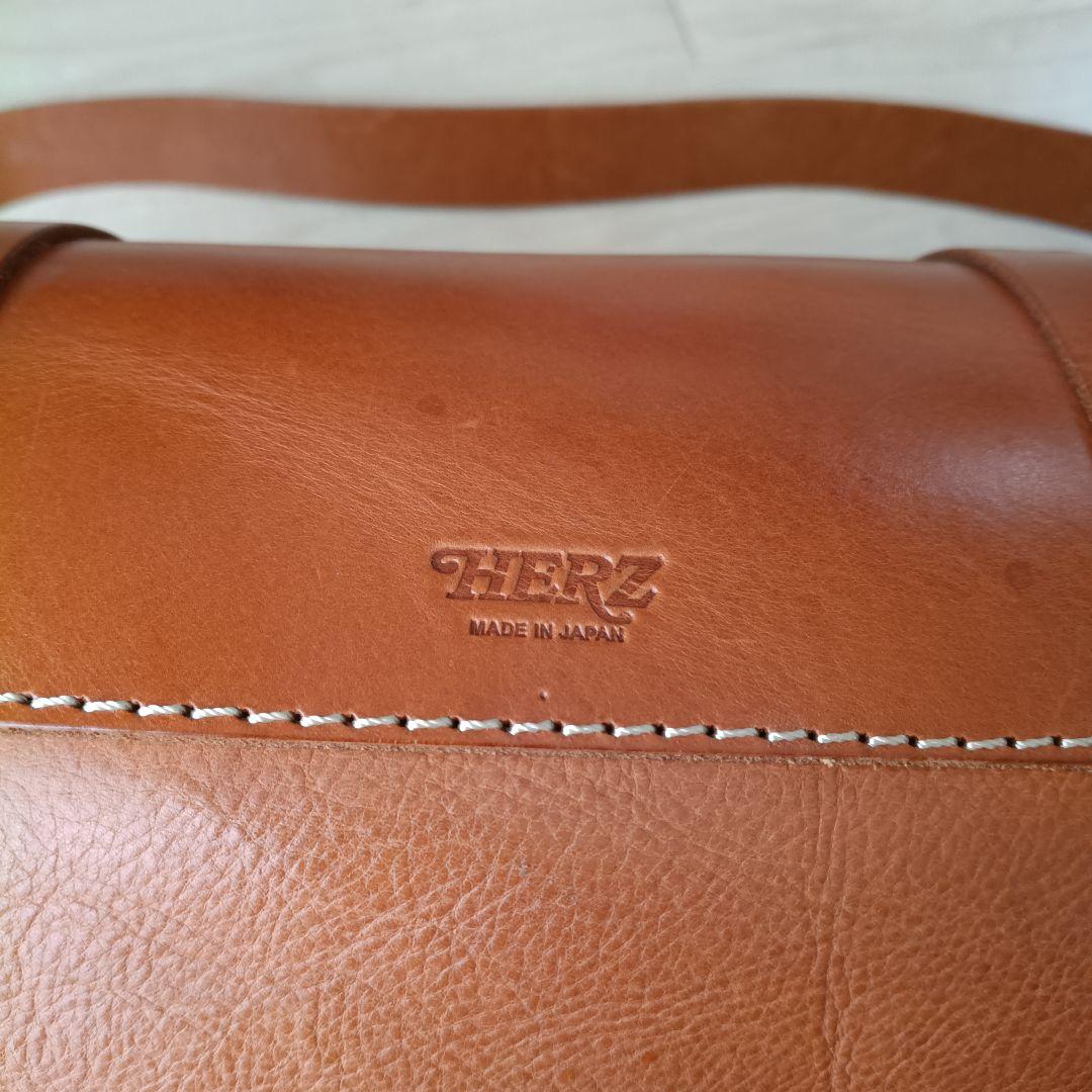 HERZ バッグ ブラウン ドラム型