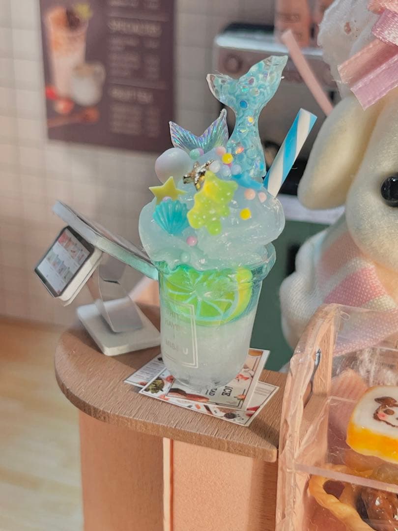 クリアマーメイドジュースコットンブルー