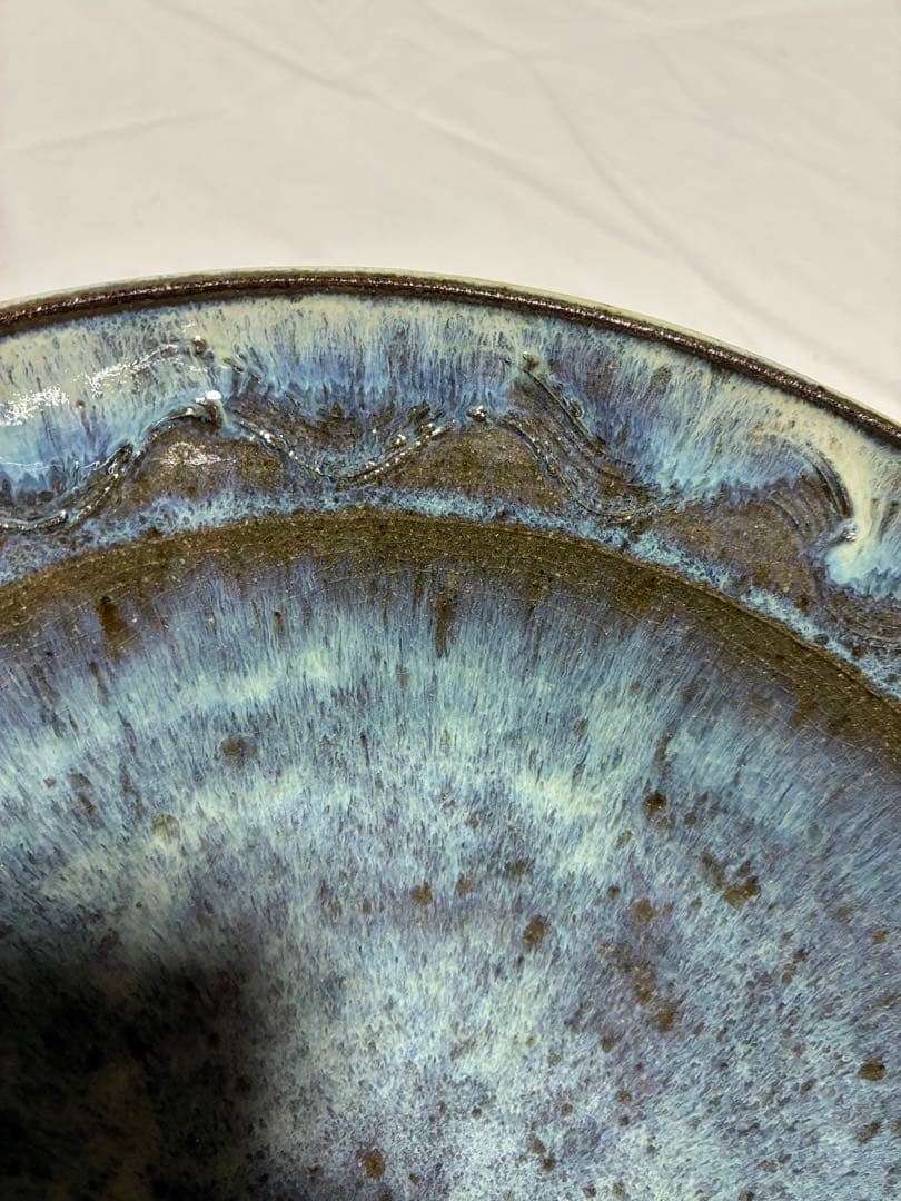 小代焼　井上泰秋？　民藝　民芸　大皿　海鼠釉