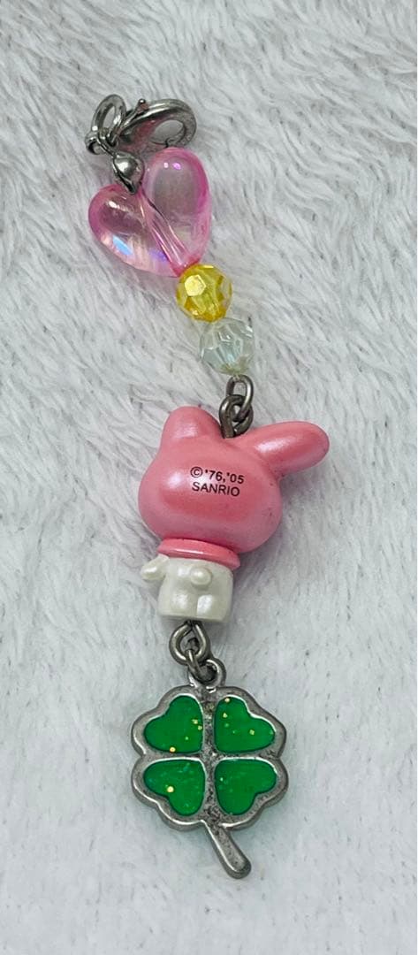 マイメロディ マイメロ チャーム ストラップ お花 クローバー 2005年