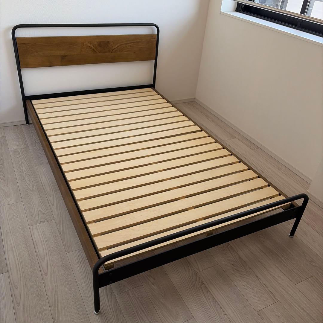 【3/20発送】クラッシュゲート/関家具　セミダブルベッドフレーム