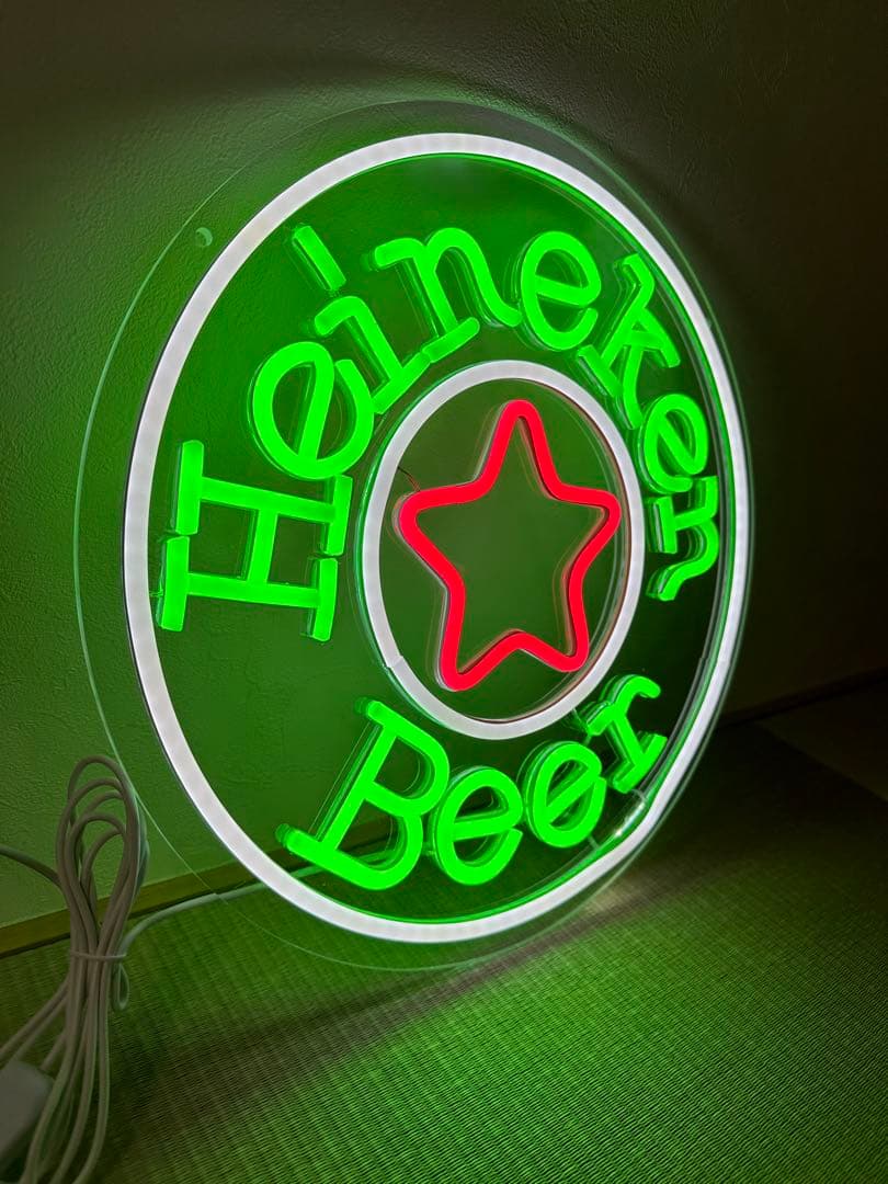 ハイネケン LED ネオン ビール ネオンサイン 店内装飾 ガレージ装飾