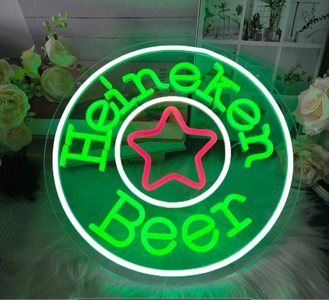 ハイネケン LED ネオン ビール ネオンサイン 店内装飾 ガレージ装飾