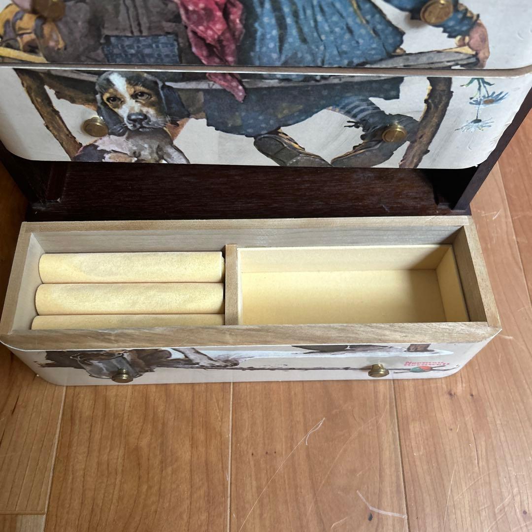 SANKYOオルゴール付きアンティーク調アクセサリーボックスジュエリーボックス