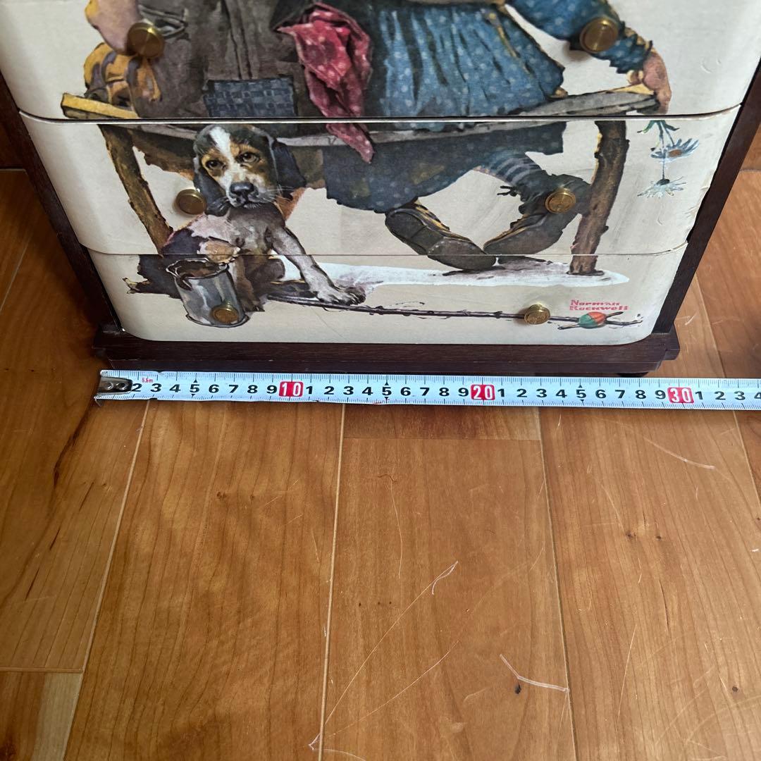 SANKYOオルゴール付きアンティーク調アクセサリーボックスジュエリーボックス