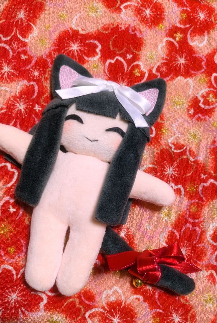 【✧完成✧】着せ替えOK　座敷わらし　女の子　縁起物　ちりめん　ピンク