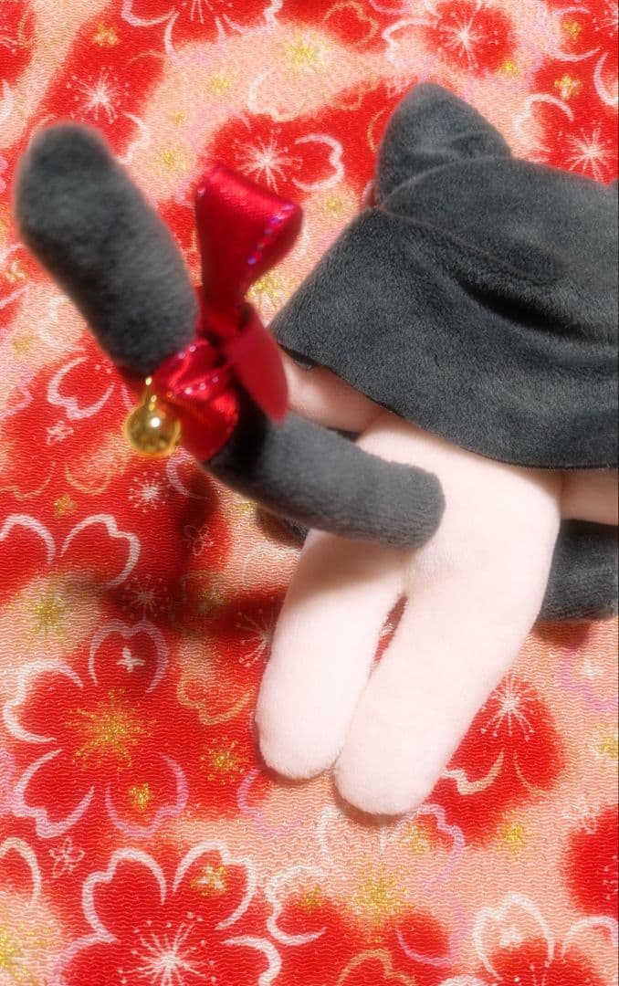 【✧完成✧】着せ替えOK　座敷わらし　女の子　縁起物　ちりめん　ピンク