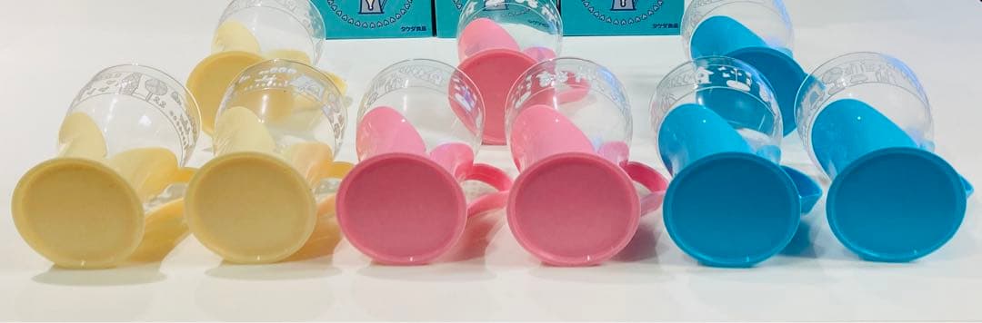 【新品】昭和レトロポップ　グラス　コップ　プラッシー　サンデーグラス　9個セット