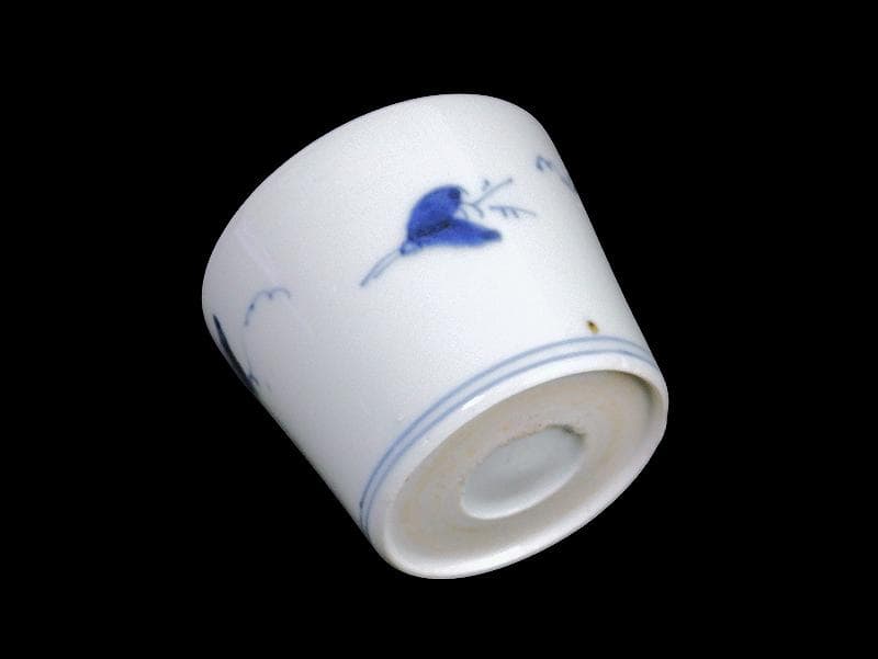 古伊万里　染付　朝顔の図　蕎麦猪口　C615AS-CXh