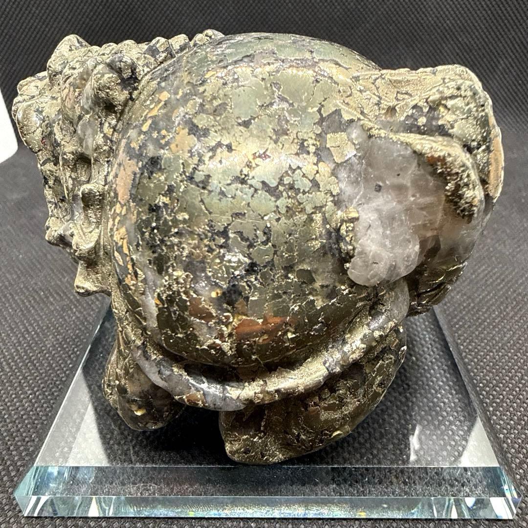 大きい子♪天然石　パイライト　ロングイ【龍亀】　黄鉄鉱