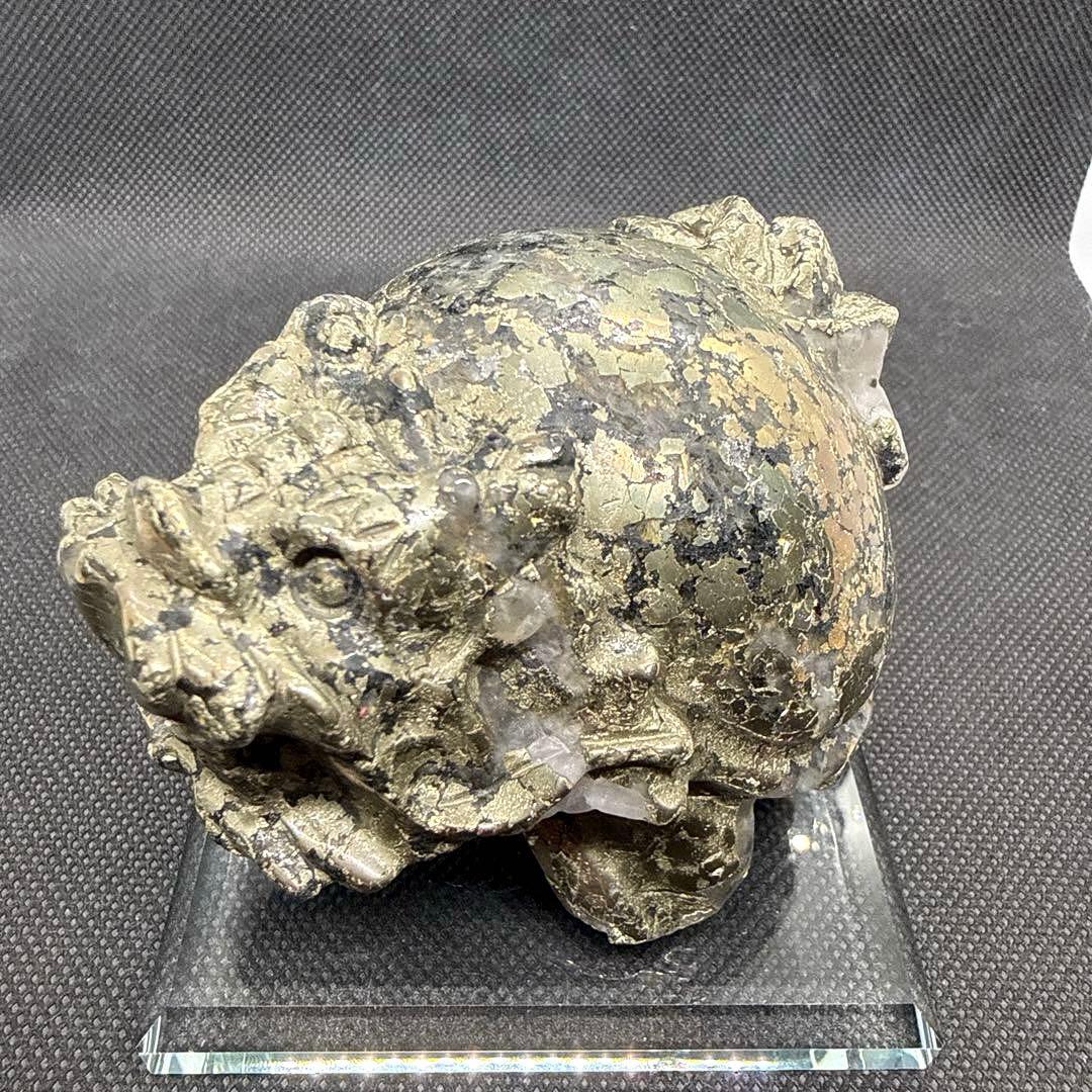 大きい子♪天然石　パイライト　ロングイ【龍亀】　黄鉄鉱