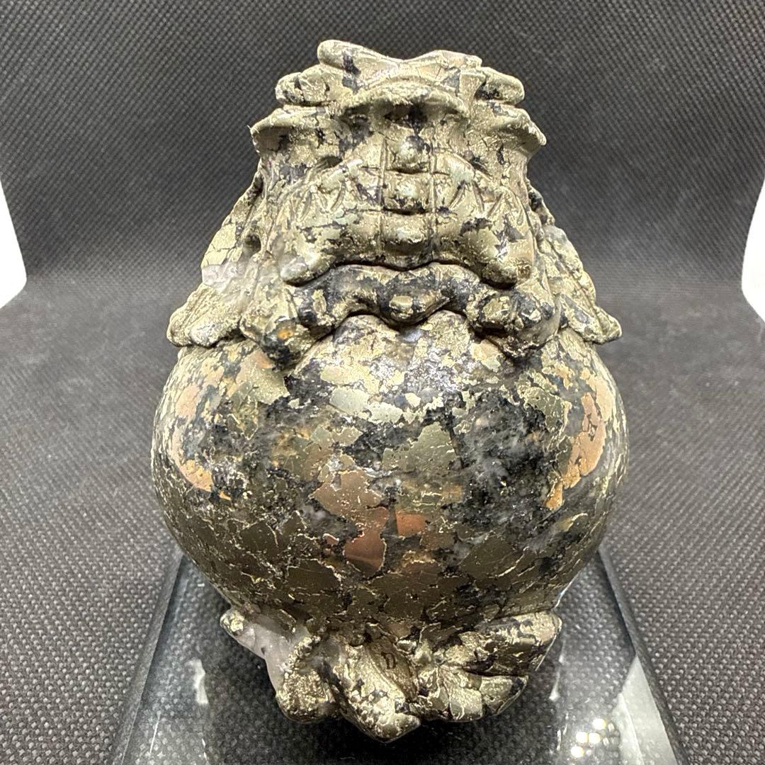 大きい子♪天然石　パイライト　ロングイ【龍亀】　黄鉄鉱