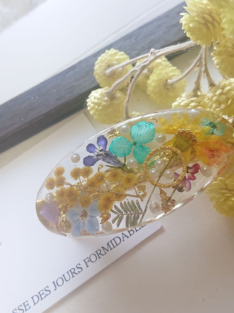 ☆*:.。. ヘアクリップ ♡ ミモザ .。.:*☆
