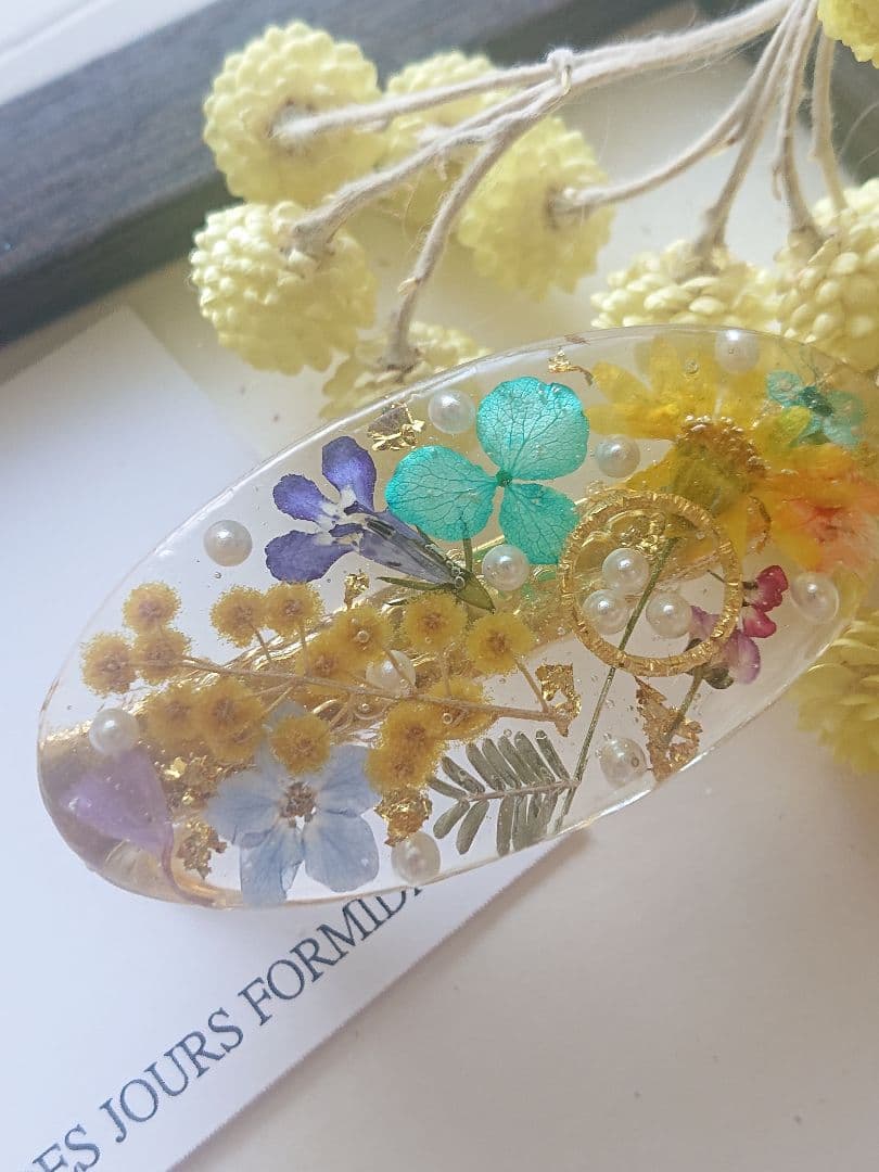 ☆*:.。. ヘアクリップ ♡ ミモザ .。.:*☆