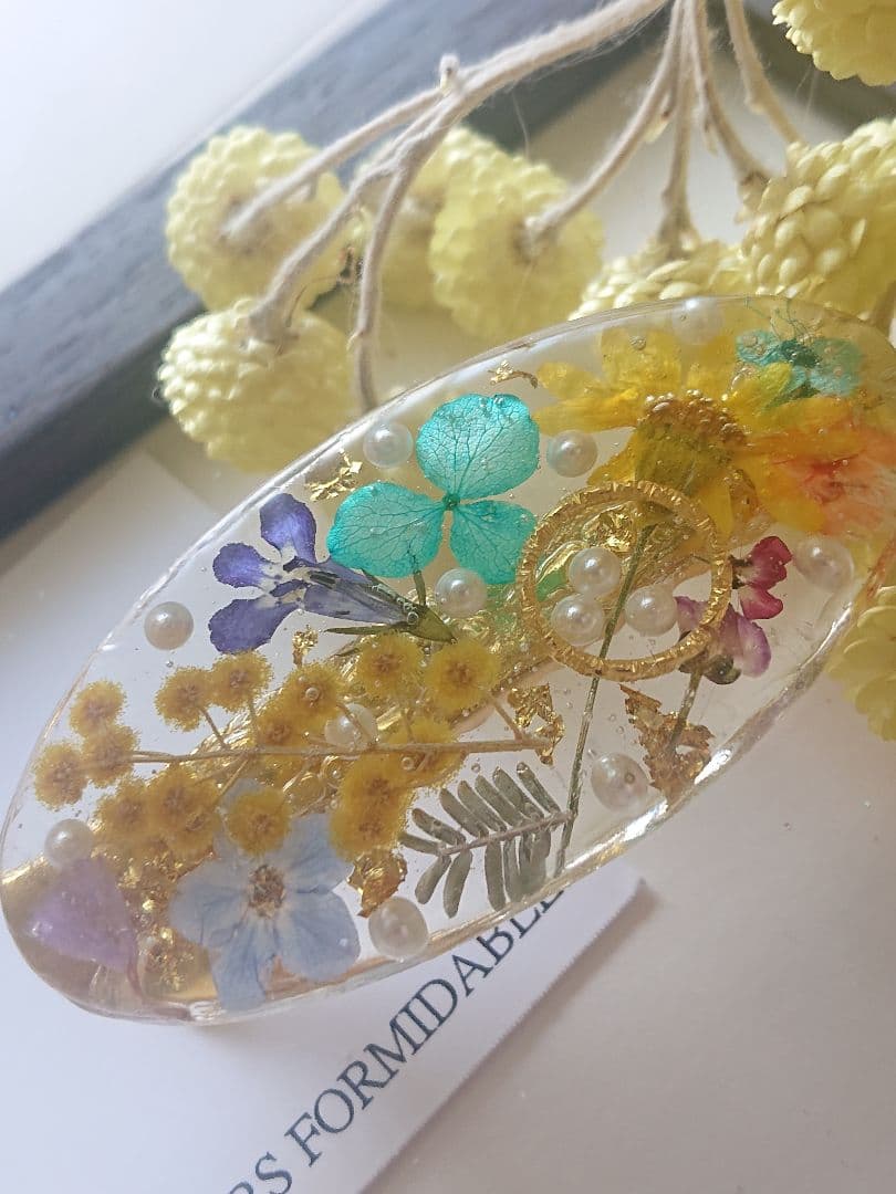 ☆*:.。. ヘアクリップ ♡ ミモザ .。.:*☆