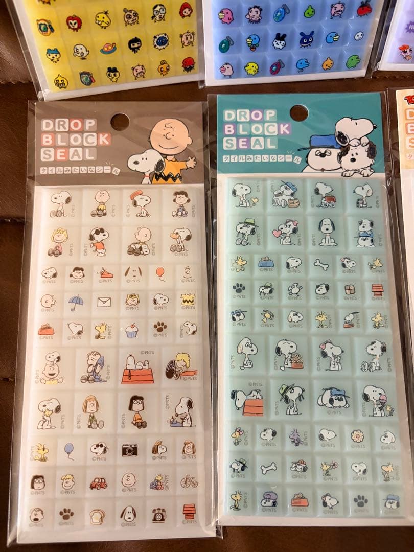 ドロップブロックシール 8枚 たまごっち パワーパフガールズ スヌーピー 他