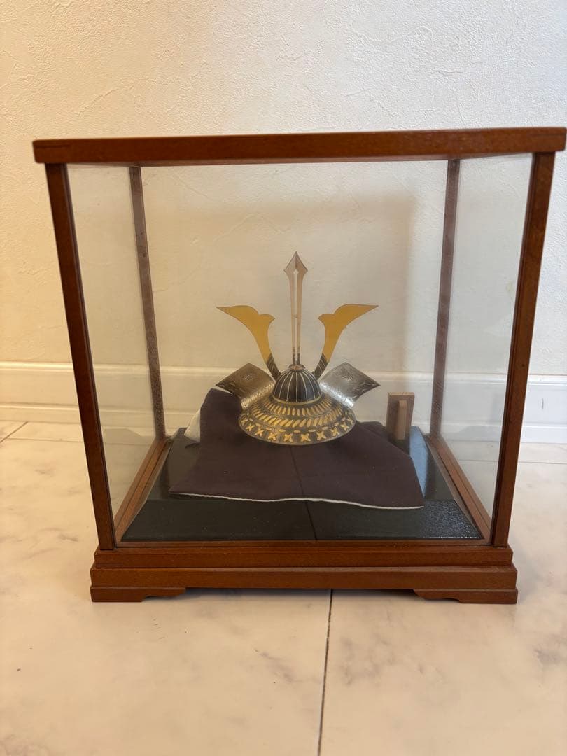 ★ 兜 剣付置物 シルバー　純銀 金銀工芸家・伝統工芸士 武比古作