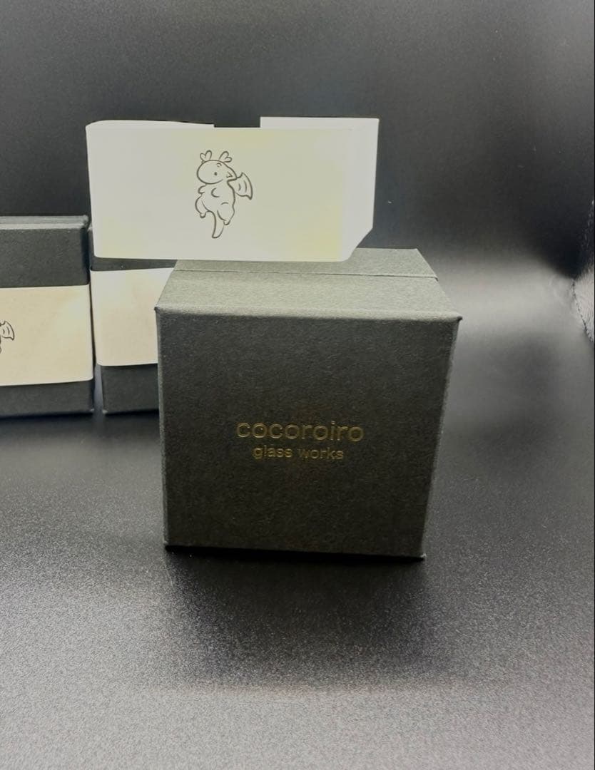 新同/ココロイロ プチドラゴン 少し濃いピンク①箱付 ネックレスにも♪ガラス置物