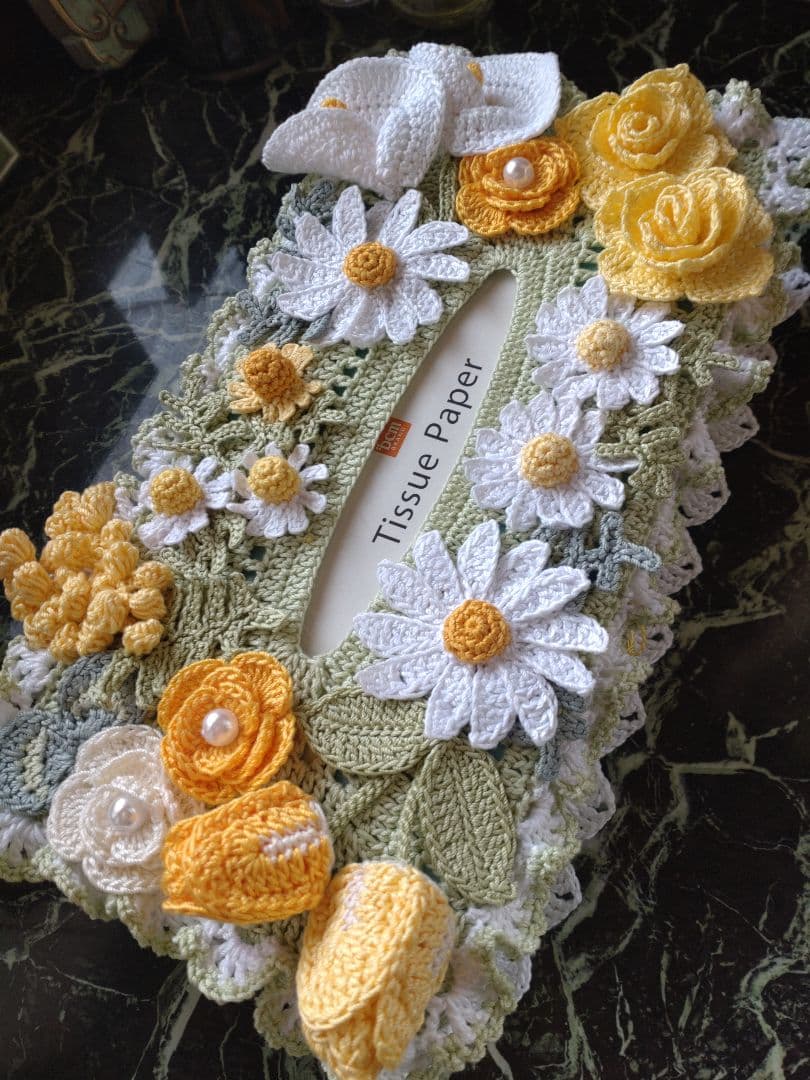 MOH様 ティッシュボックスカバーかぎ編みインテリア生活道具レース編みドイリー