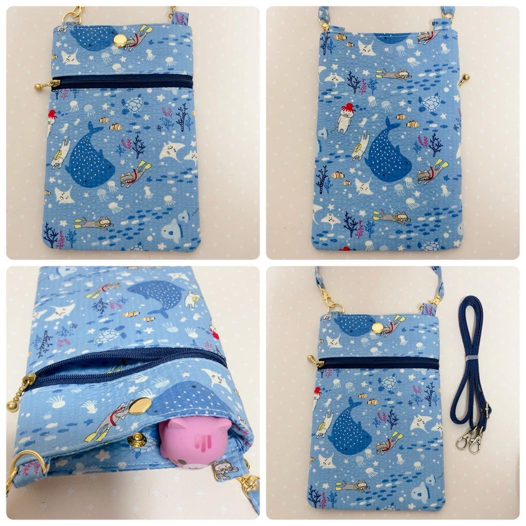 むっくみん。 双子ポーチ 巾着トートバッグ ねこ生地 パッチワーク