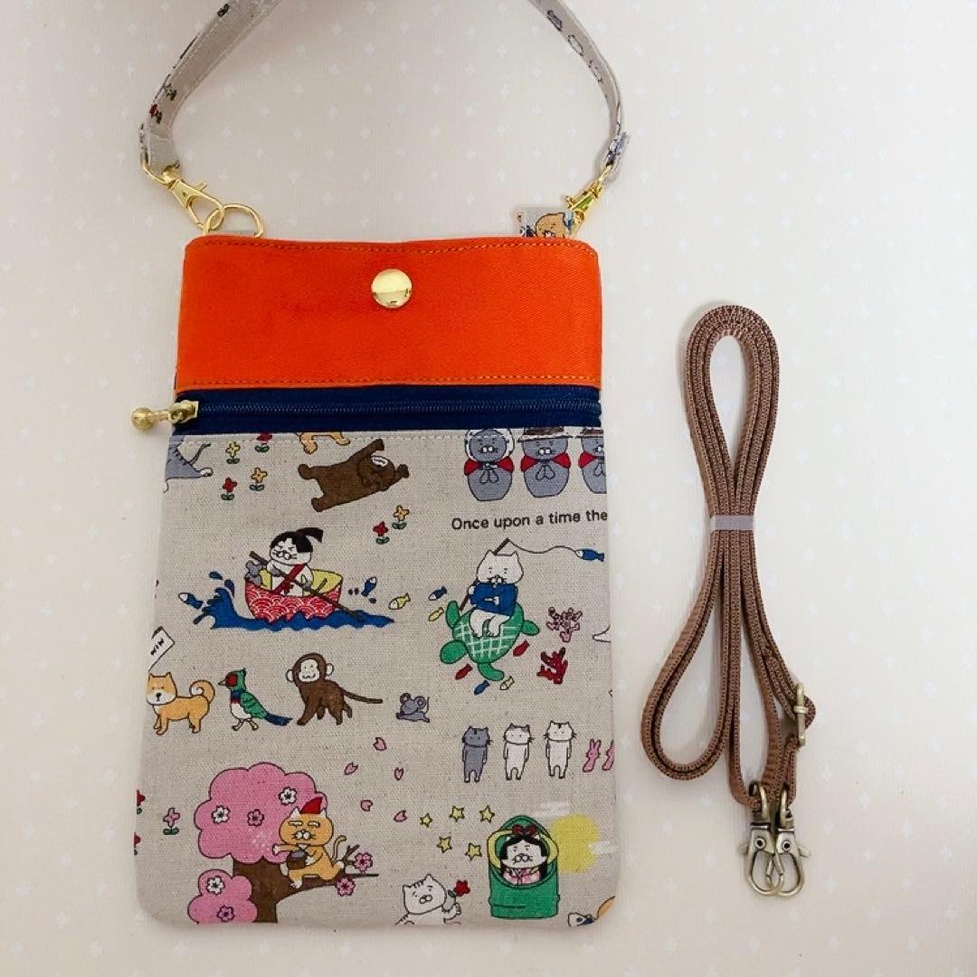 むっくみん。 双子ポーチ 巾着トートバッグ ねこ生地 パッチワーク