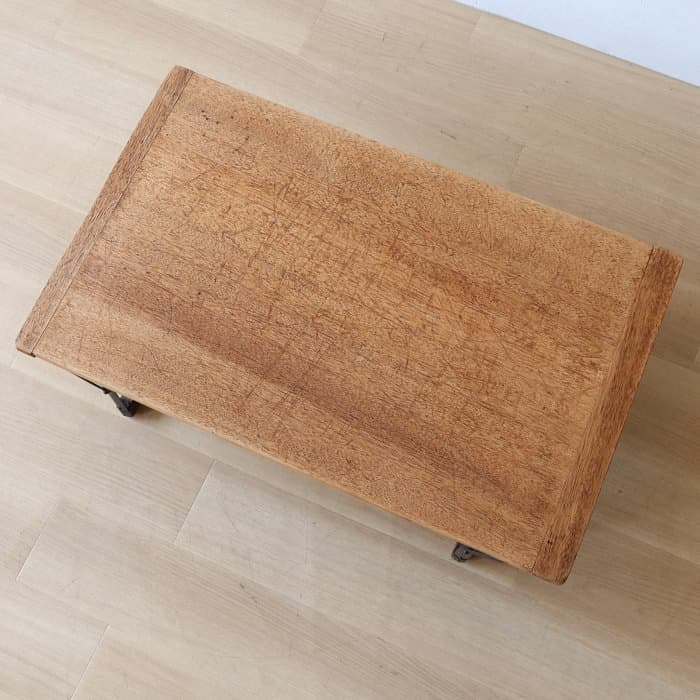 アンティーク ラワン材 折り畳み ローテーブル ちゃぶ台 古家具 レトロ