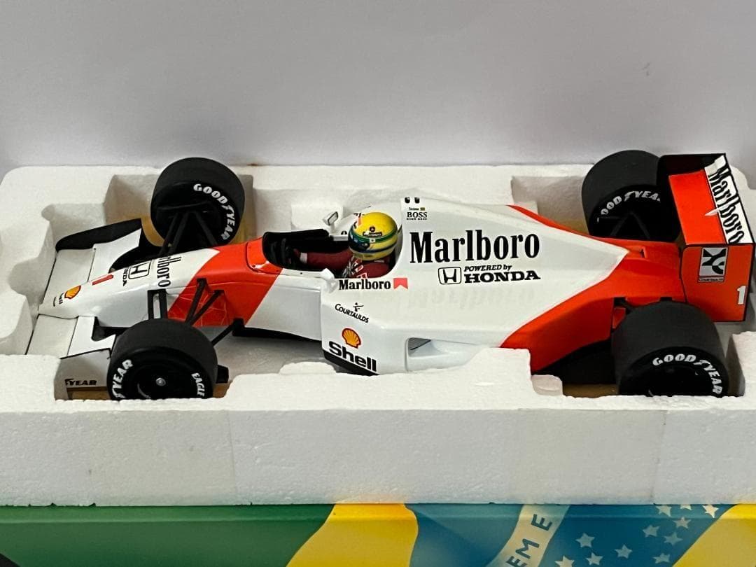 ミニチャンプス 1/18 McLaren Honda MP4/7 A.セナ 難有