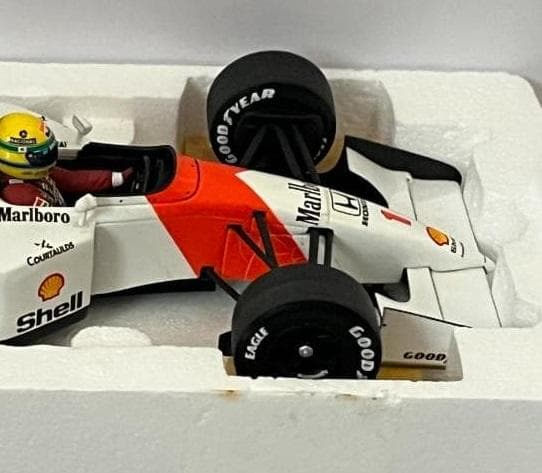 ミニチャンプス 1/18 McLaren Honda MP4/7 A.セナ 難有