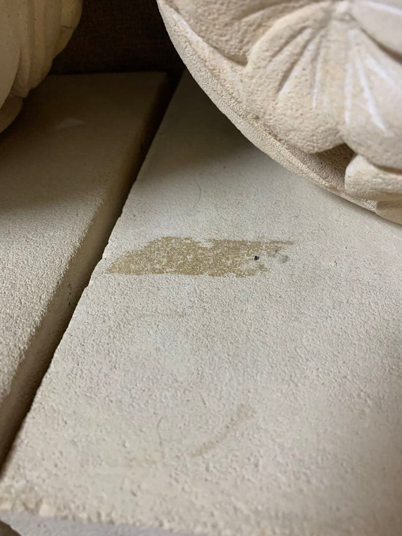 石彫刻　装飾台座　パラスストーン　アジアン　バリ風　オブジェ　パラス石