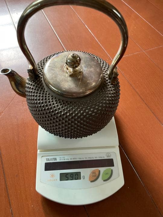 純銀製霰湯沸骨董茶道具伝統工芸