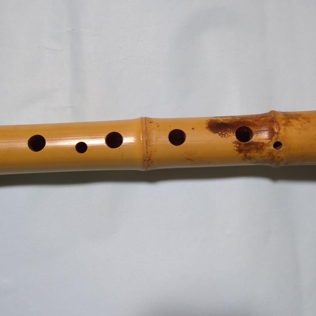 尺八 7孔 約43cm 1尺4寸相当 筒音 F（ツ） 1本物 希少 値下げ中