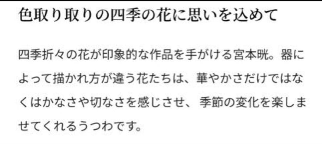 宮本晄さん　九谷焼　11号　大皿　オーバル　春待ち
