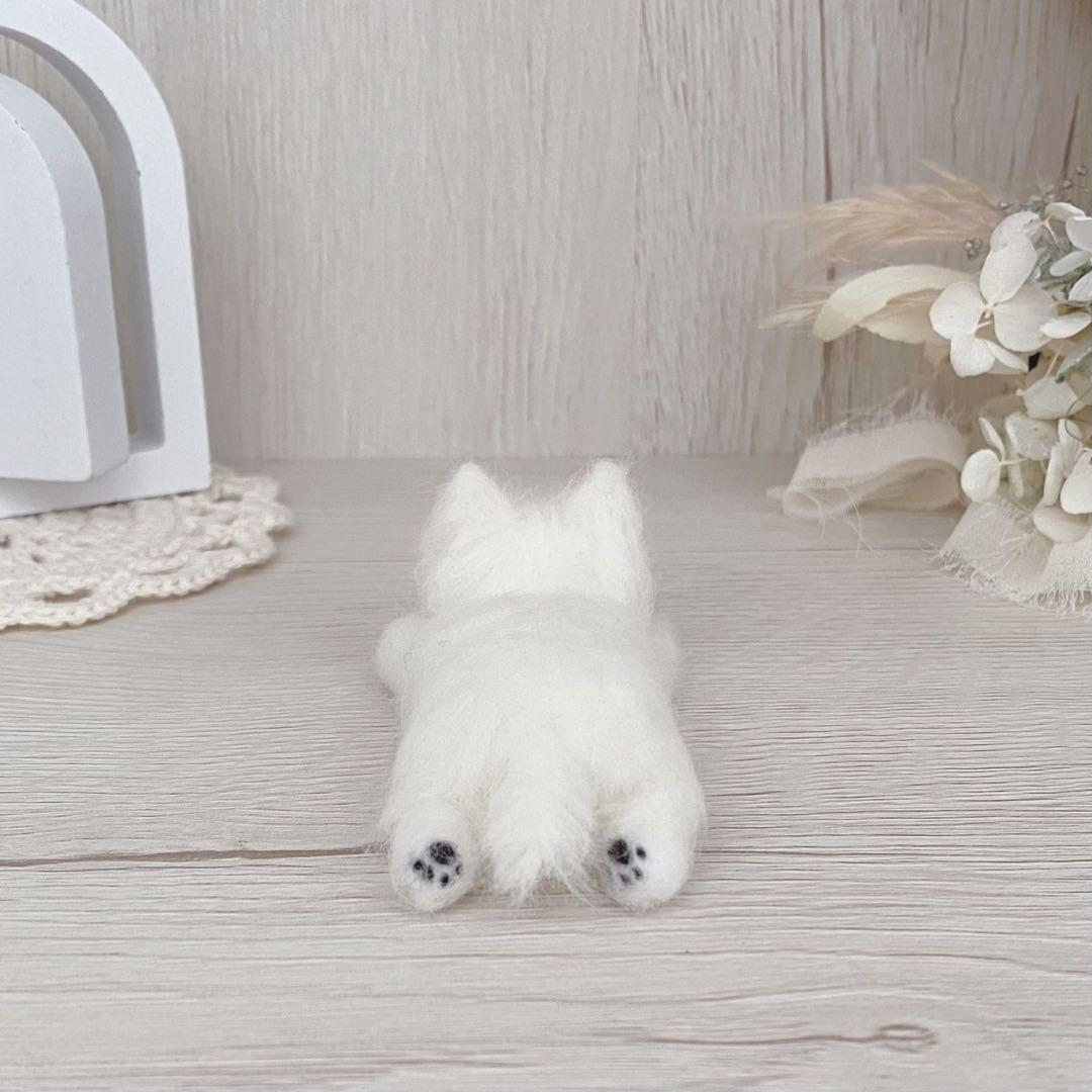 おねむのウエスティちゃん　犬　羊毛フェルト