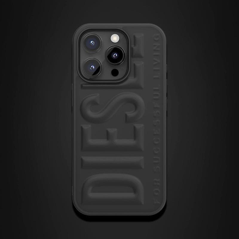 DIESEL iPhone16ケース 3Dロゴ ポリウレタン おしゃれ ブランド