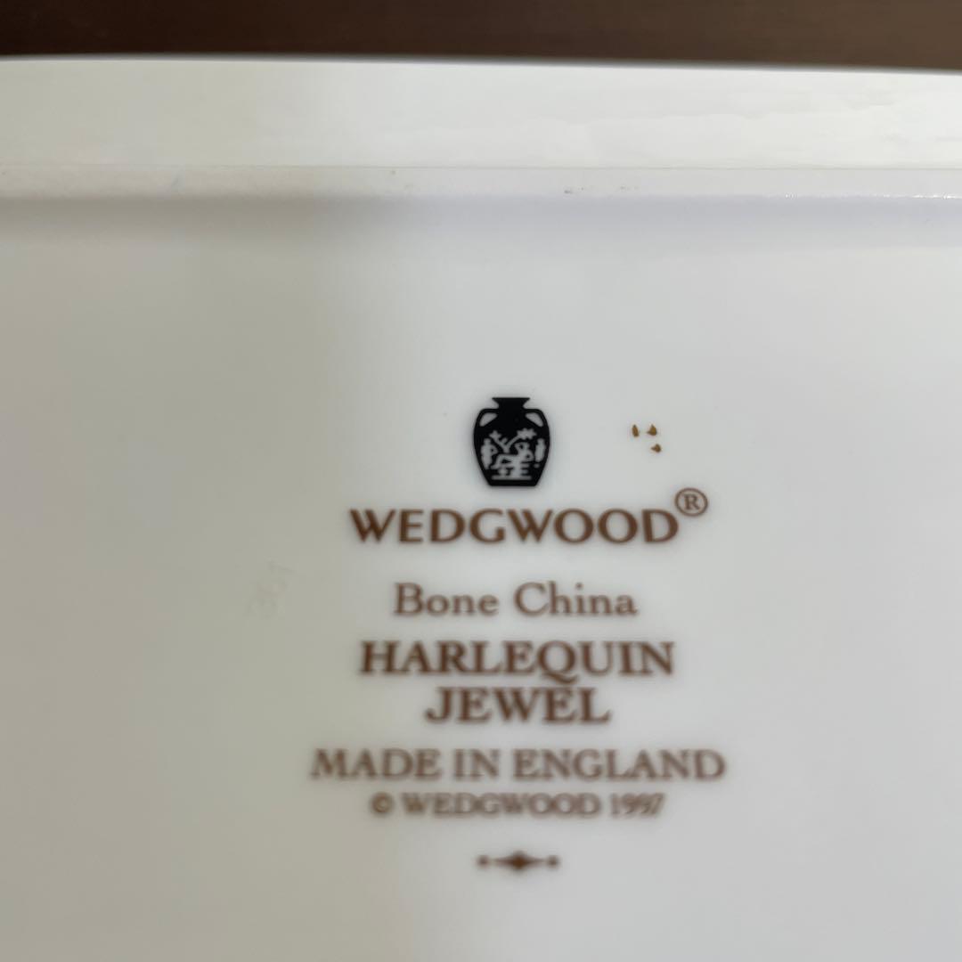 ウェッジウッド ハーレクインジュエル　フルリムスクエアディッシュ　トレイ