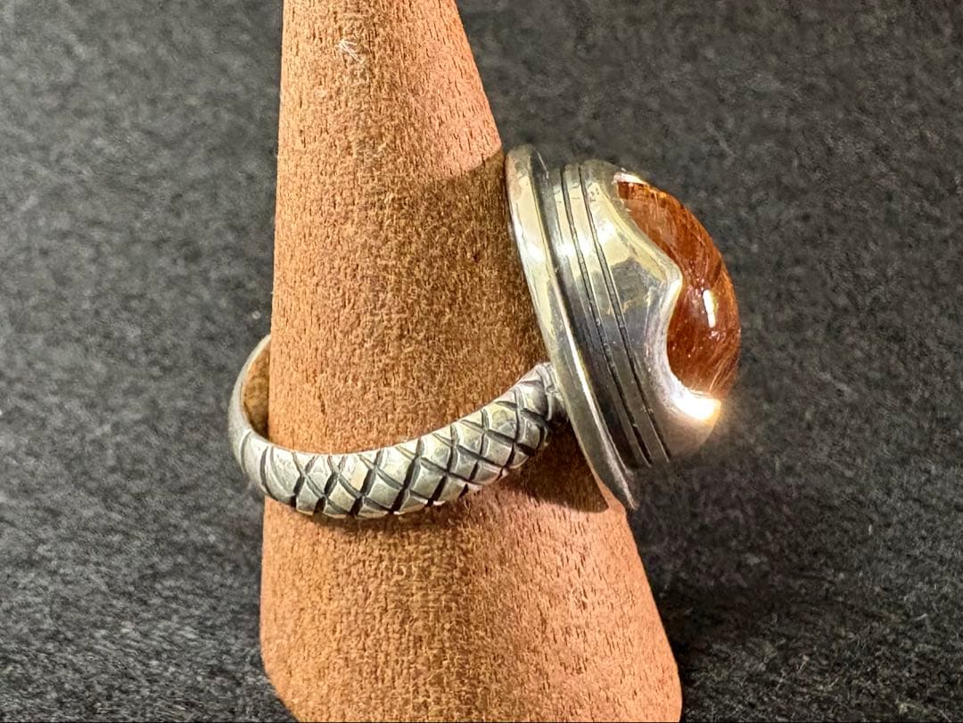 ルチルクオーツのハンドメイドリング