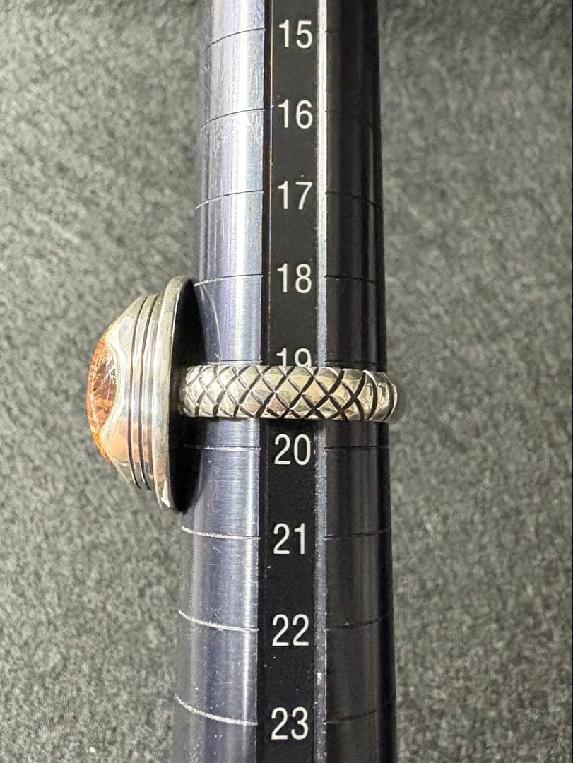 ルチルクオーツのハンドメイドリング