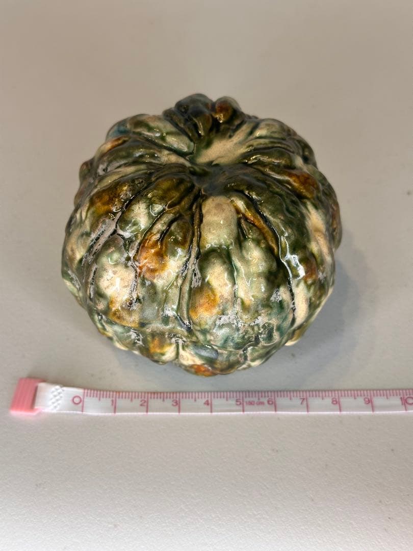 中国古董 唐三彩 陶器 南瓜かぼちゃ形置物 彩陶 唐代 工芸品 コレクション