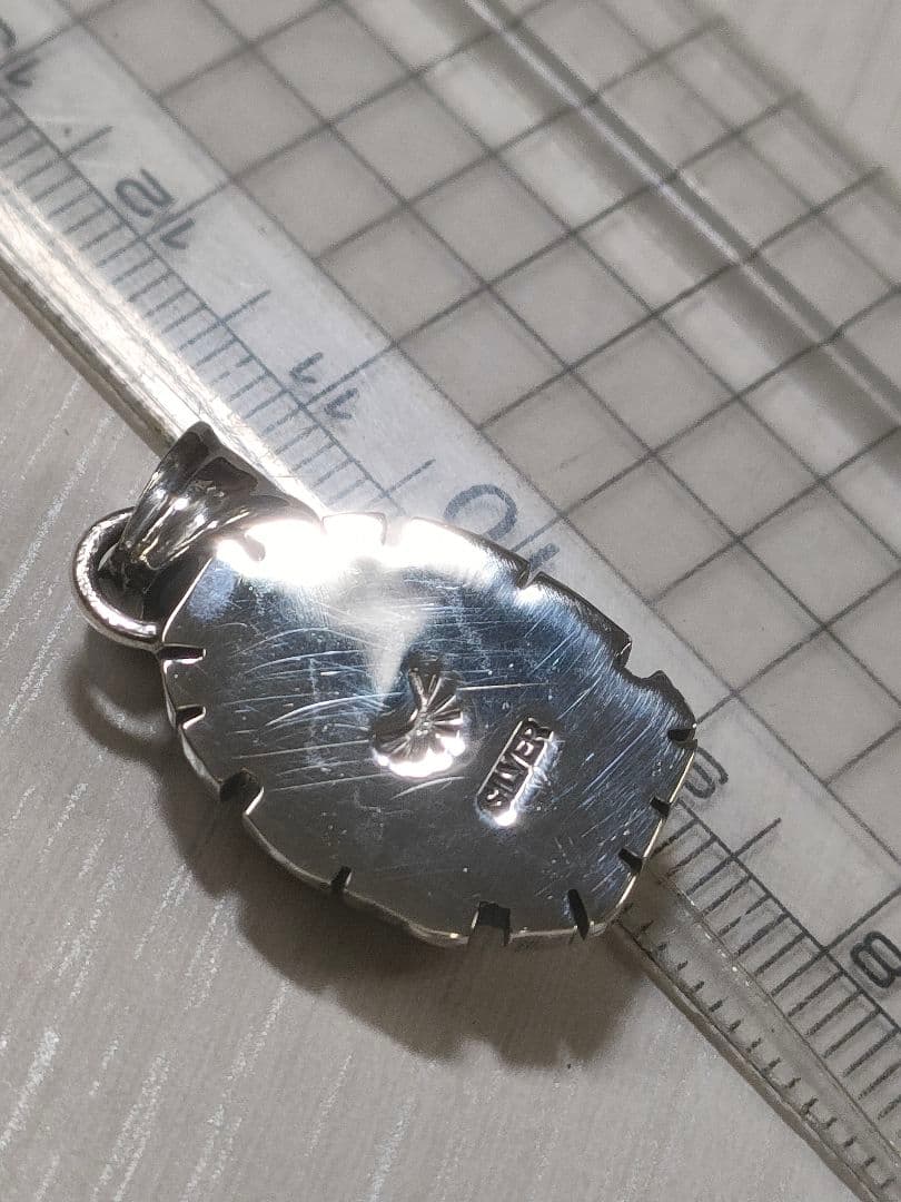 アリゾナモレンシ鉱山ターコイズシルバー925製ナバホスタイルペンダント