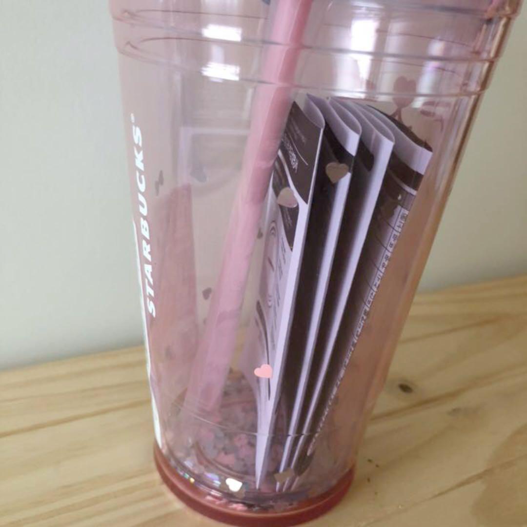 【新品】韓国 スタバ バレンタイン タンブラー キャット ハート ゴールドカップ