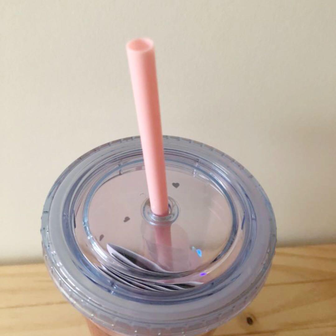 【新品】韓国 スタバ バレンタイン タンブラー キャット ハート ゴールドカップ