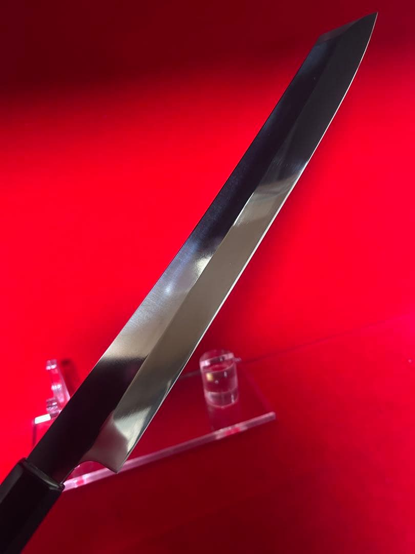 01553 包丁　剣型切付　尺　鏡面仕上げ　切味抜群　箱付　未使用品