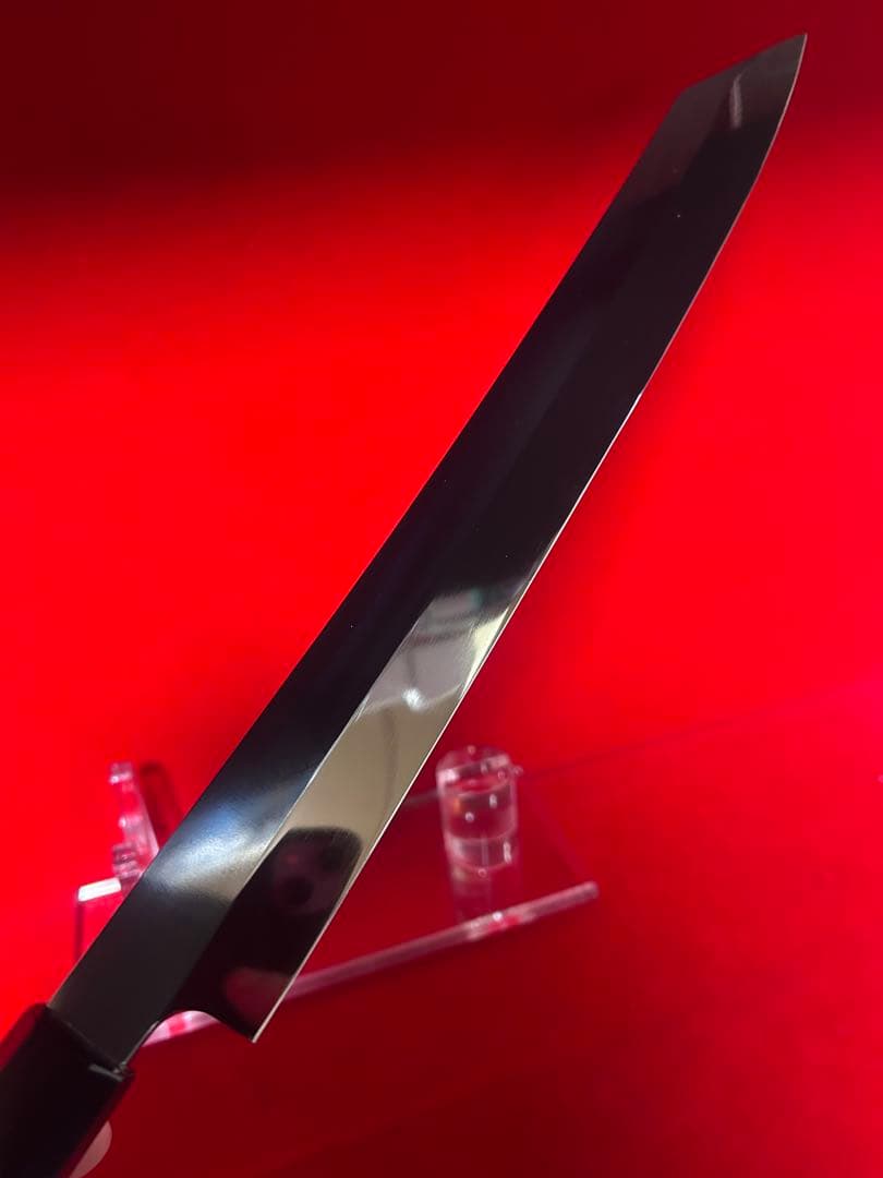 01553 包丁　剣型切付　尺　鏡面仕上げ　切味抜群　箱付　未使用品